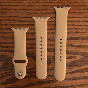 Tan Apple Watch Silicone Bands
